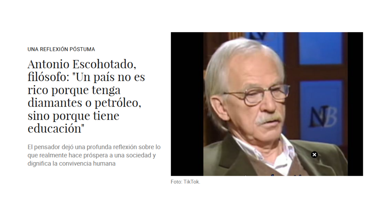 Antonio Escohotado y la lección que vuelve a...